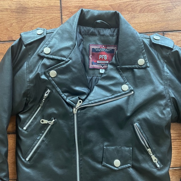 Faux leather moto jacket size 6 - Picture 4 of 4